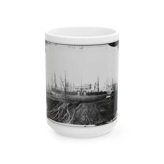 Brandy Station, Va. House Used As Headquarters By Gen. David. B. Birney, Commanding 1st Division, 3d Corps (U.S. Civil War) White Coffee Mug 15oz - Go Mug Yourself