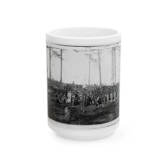 Brandy Station, Va. Officers And Men Of Co. K, 1st U.S. Cavalry (1st Division, Cavalry Corps) (U.S. Civil War) White Coffee Mug 15oz - Go Mug Yourself