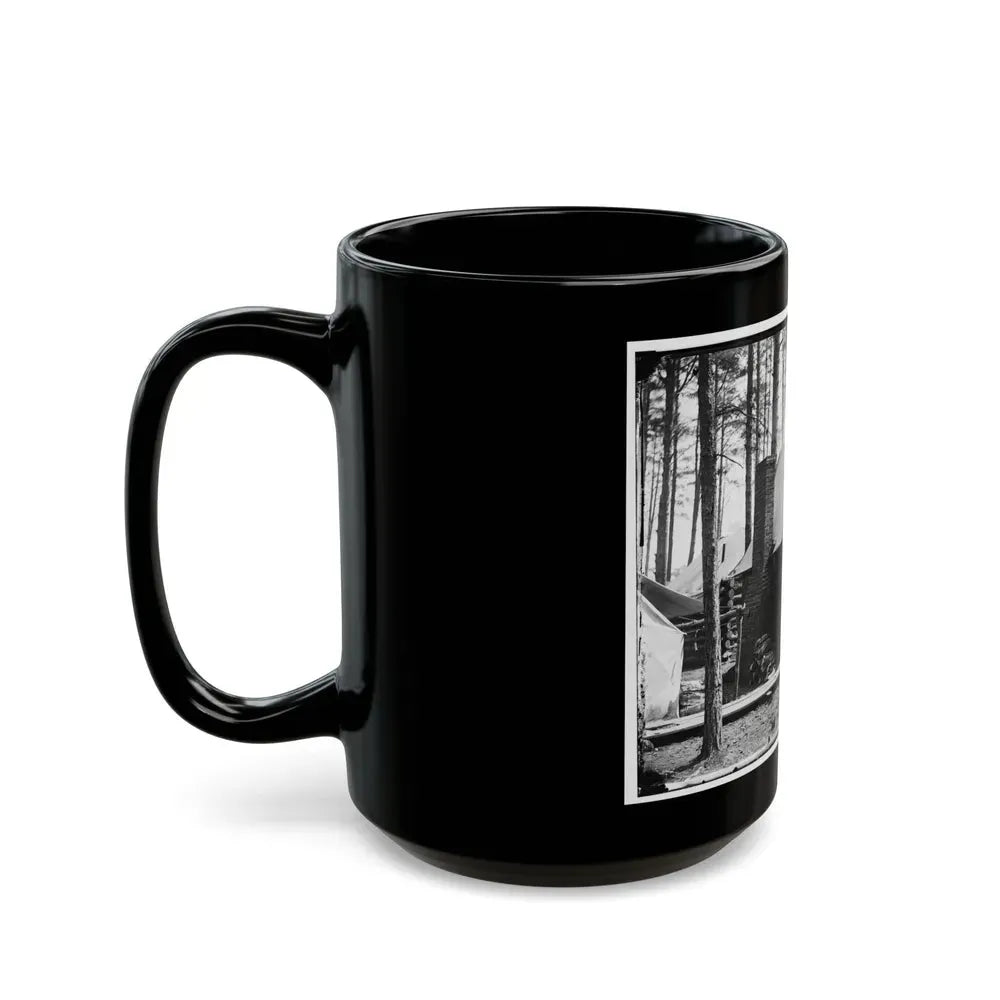 Brandy Station, Va. Officers In Front Of Winter Quarters At Army Of The Potomac Headquarters (U.S. Civil War) Black Coffee Mug - Go Mug Yourself