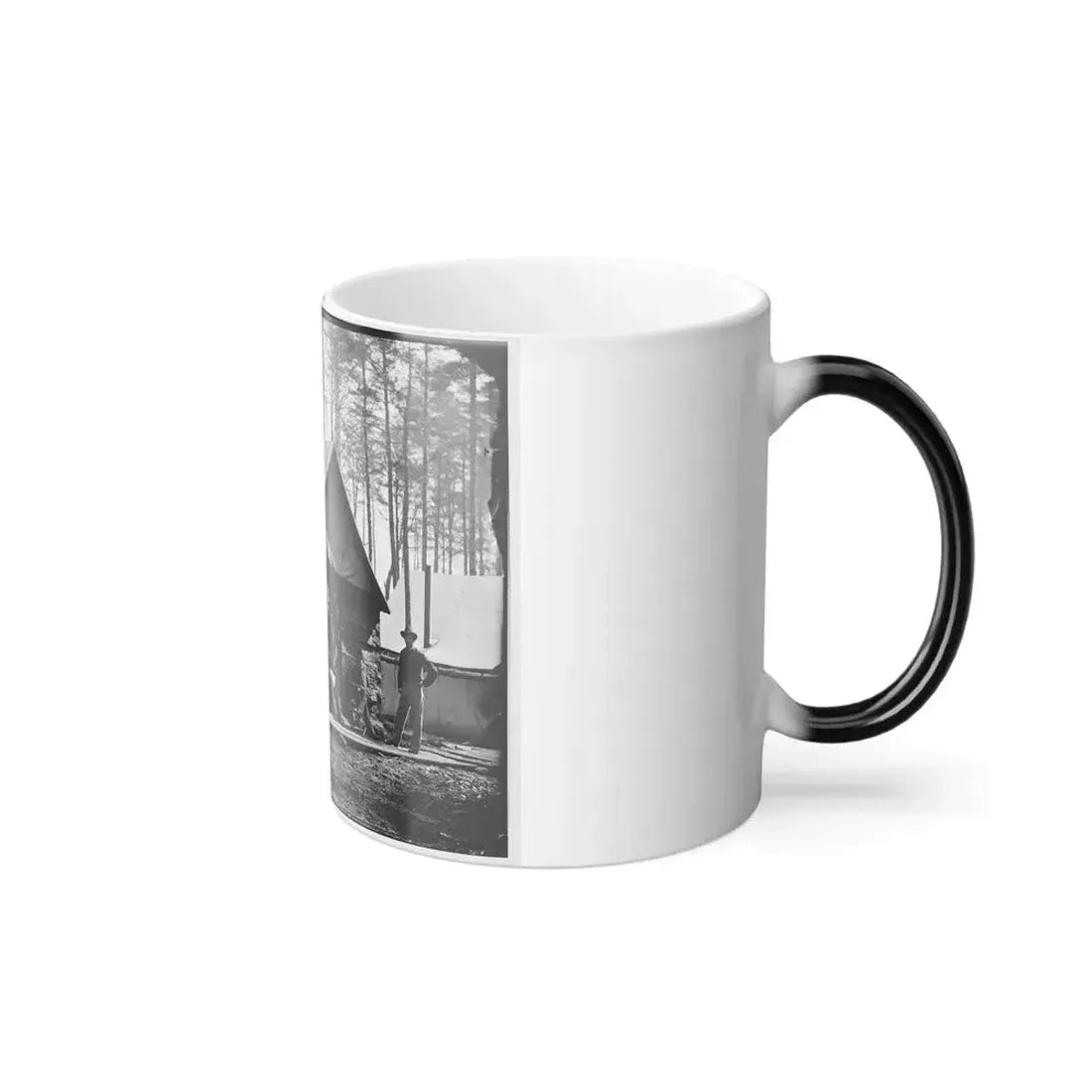Brandy Station, Va. Officers in Front of Winter Quarters at Army of the Potomac Headquarters (U.S. Civil War) Color Changing Coffee Mug 11oz - Go Mug Yourself