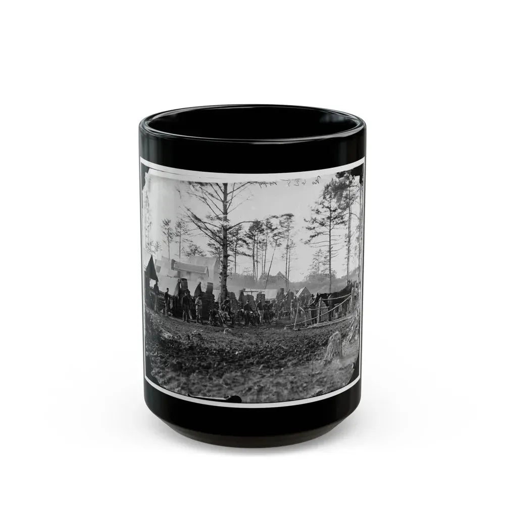 Brandy Station, Va., Vicinity. Camp Of 18th Pennsylvania Cavalry, 3d Division, Cavalry Corps (U.S. Civil War) Black Coffee Mug 15oz - Go Mug Yourself