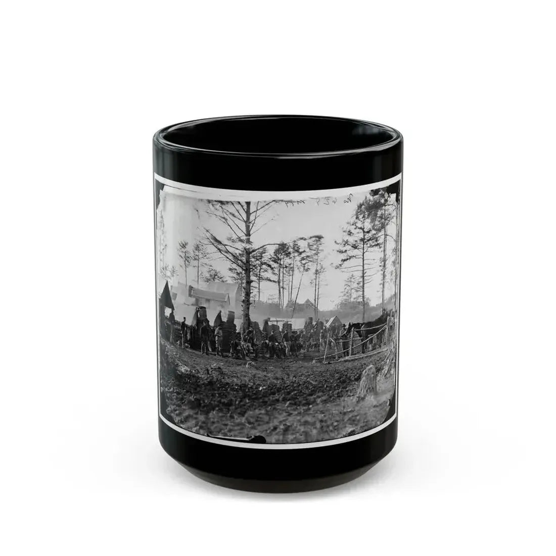Brandy Station, Va., Vicinity. Camp Of 18th Pennsylvania Cavalry, 3d Division, Cavalry Corps (U.S. Civil War) Black Coffee Mug 15oz - Go Mug Yourself