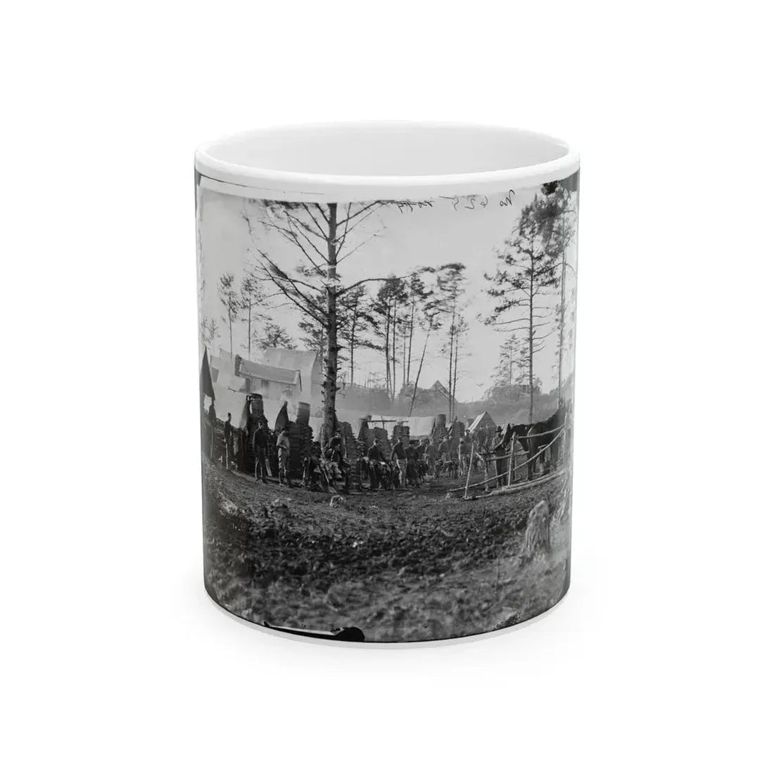 Brandy Station, Va., Vicinity. Camp Of 18th Pennsylvania Cavalry, 3d Division, Cavalry Corps (U.S. Civil War) White Coffee Mug 11oz - Go Mug Yourself