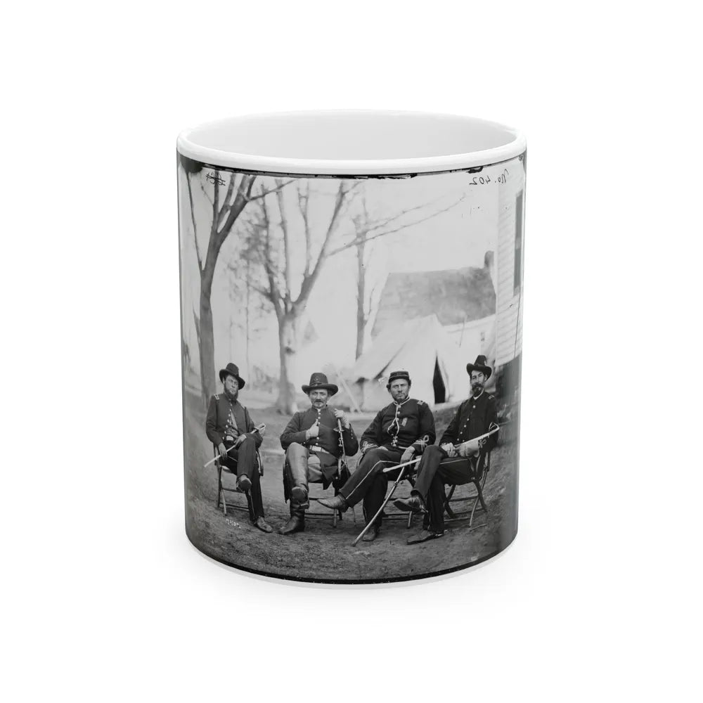 Brandy Station, Va. Four Provost Marshals Of The 3d Army Corps (U.S. Civil War) White Coffee Mug-11oz-Go Mug Yourself