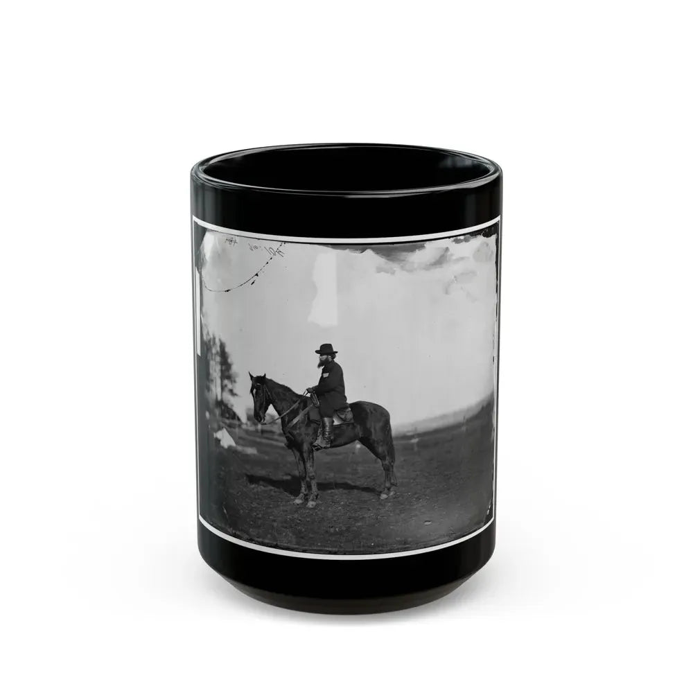Brandy Station, Virginia. Alfred R. Waud, Artist For Harper's Weekly (Seated On A Horse) At Headquarters Army Of The Potomac (U.S. Civil War) Black Coffee Mug 15oz - Go Mug Yourself