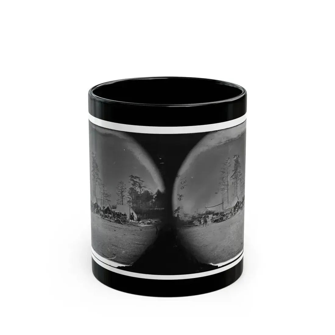 Brandy Station, Virginia. Carpenter, Wheelwright And Harness Shops. Headquarters, Army Of The Potomac (U.S. Civil War) Black Coffee Mug 11oz - Go Mug Yourself