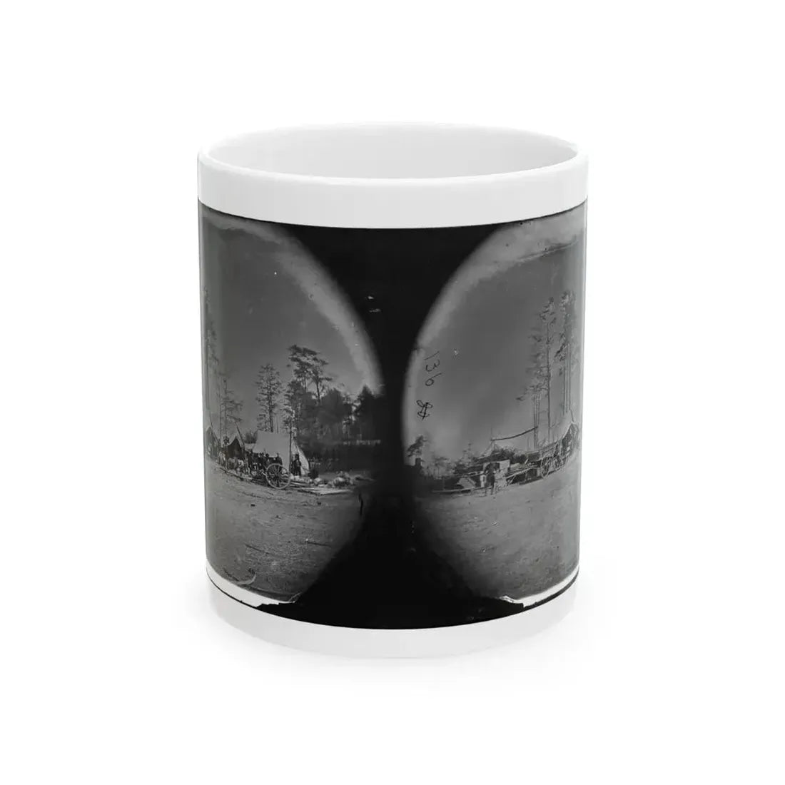 Brandy Station, Virginia. Carpenter, Wheelwright And Harness Shops. Headquarters, Army Of The Potomac (U.S. Civil War) White Coffee Mug 11oz - Go Mug Yourself