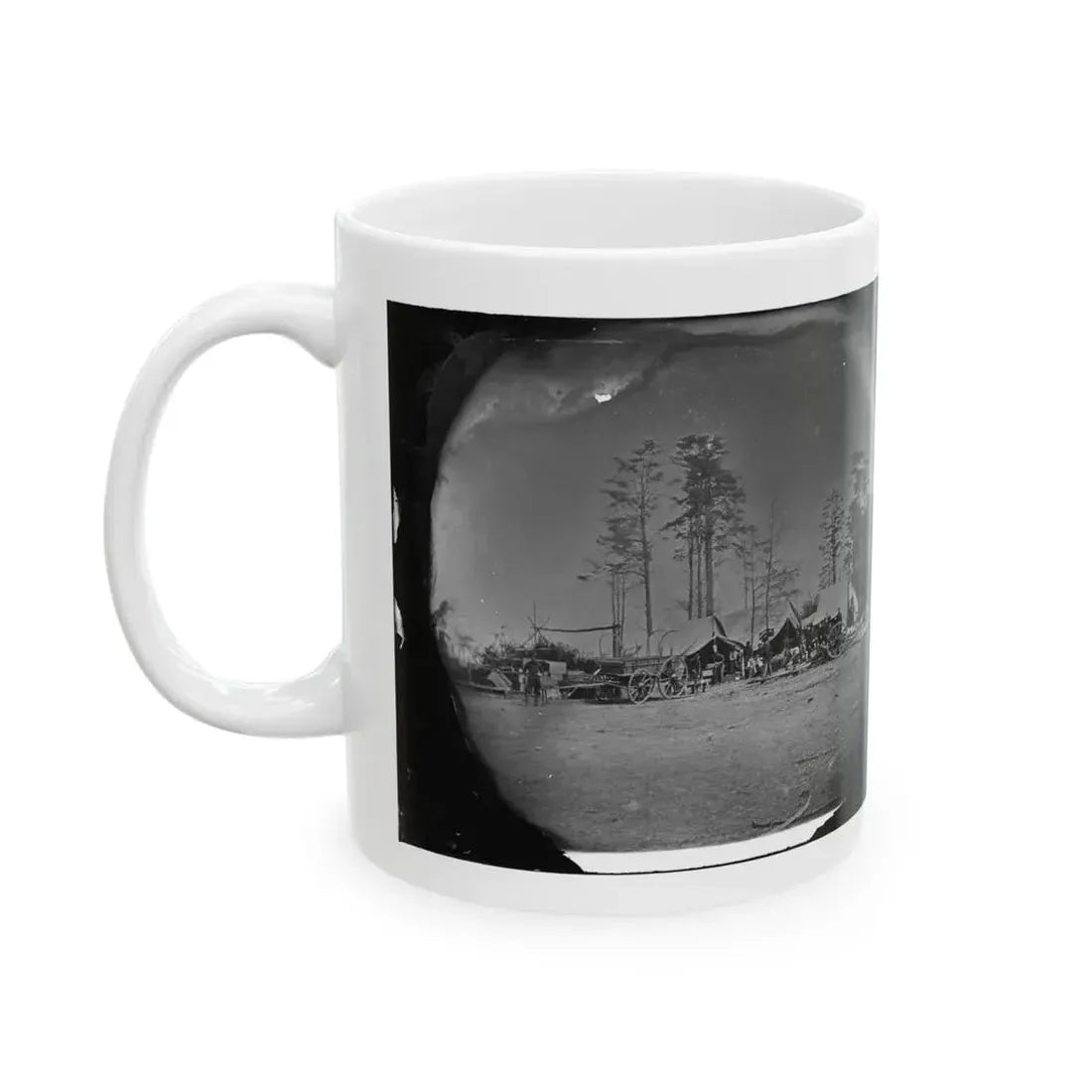 Brandy Station, Virginia. Carpenter, Wheelwright And Harness Shops. Headquarters, Army Of The Potomac (U.S. Civil War) White Coffee Mug - Go Mug Yourself