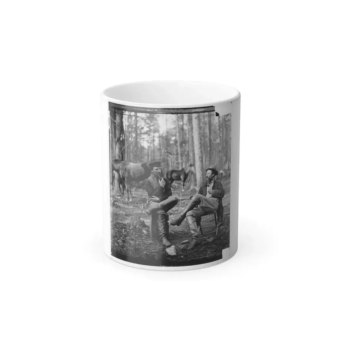 Brandy Station, Virginia. Discussing the Probilities ( ) of the Next Move (U.S. Civil War) Color Changing Coffee Mug 11oz - Go Mug Yourself