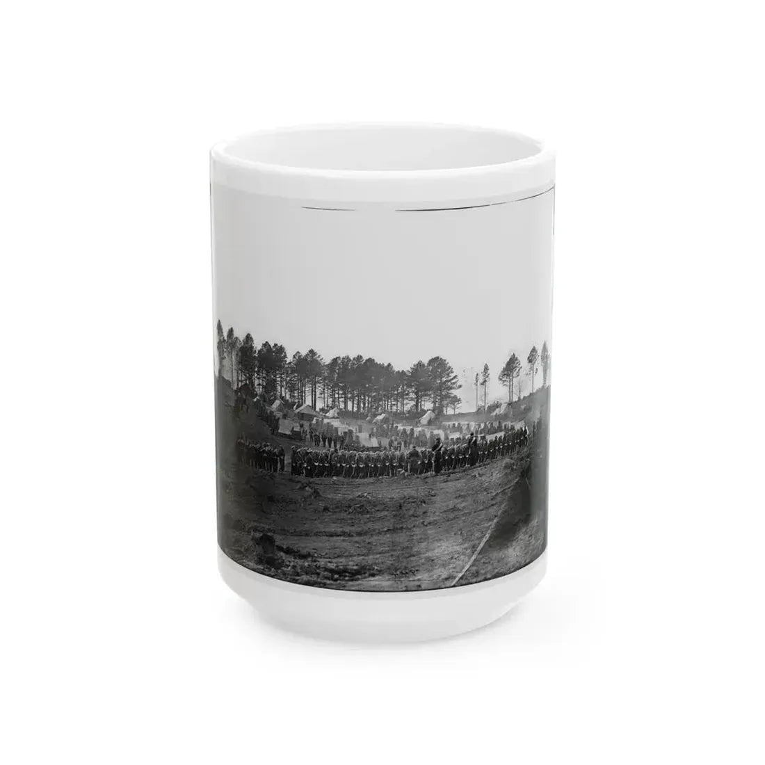 Brandy Station, Virginia. Guard Mount Of 114th Pennsylvania Infantry (1st Division, 3d Corps) (U.S. Civil War) White Coffee Mug 15oz - Go Mug Yourself