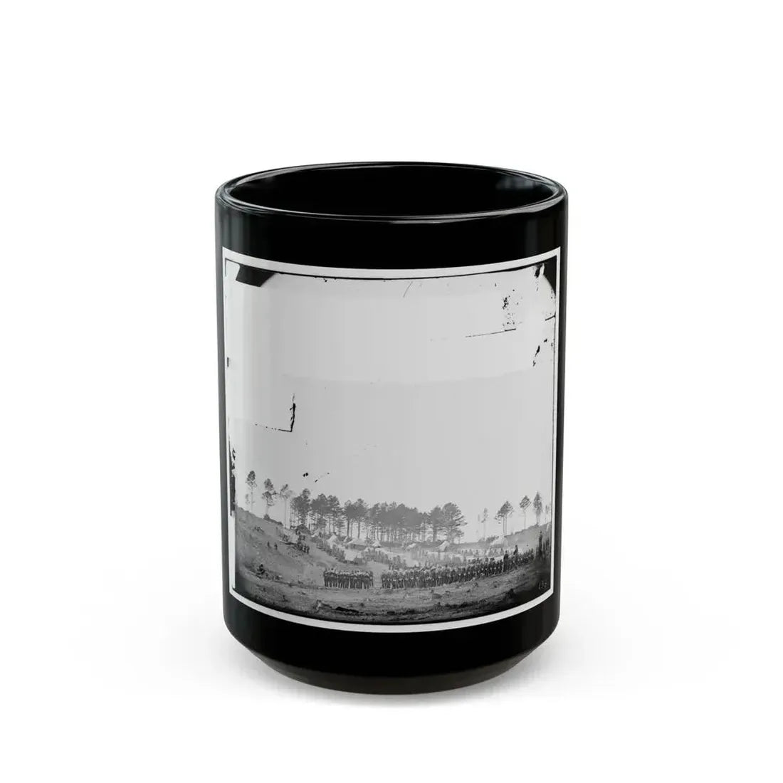Brandy Station, Virginia. Guard Mount Of 114th Pennsylvania Infantry. 1st Division, 3rd Corps (U.S. Civil War) Black Coffee Mug 15oz - Go Mug Yourself