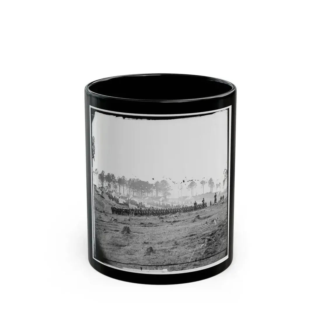 Brandy Station, Virginia. Headquarters, Army Of The Potomac. Company Of Zouaves In Foreground (U.S. Civil War) Black Coffee Mug 11oz - Go Mug Yourself