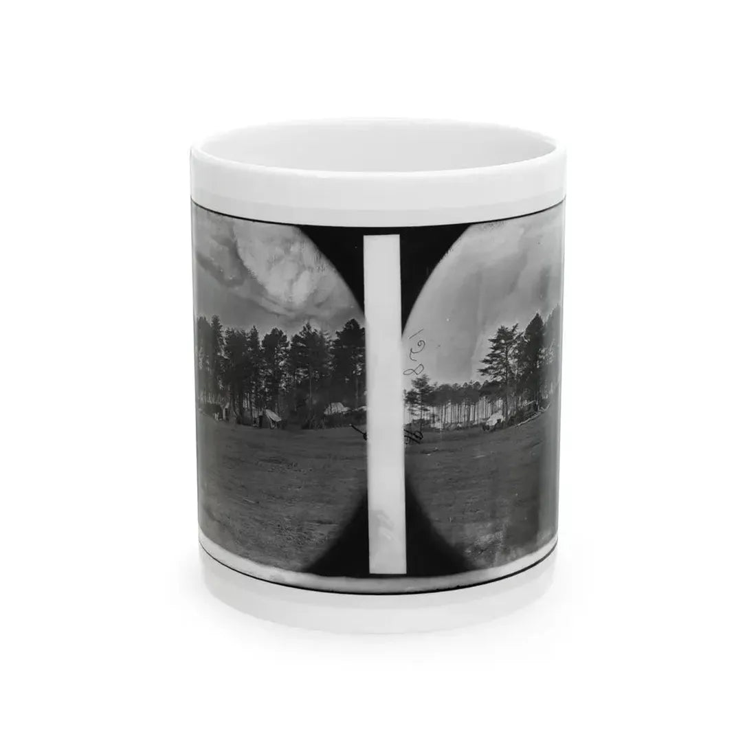 Brandy Station, Virginia. Quarters Of Capt. Clinton, C.S. Of Provost Marshals Department. Headquarters, Army Of The Potomac (U.S. Civil War) White Coffee Mug 11oz - Go Mug Yourself