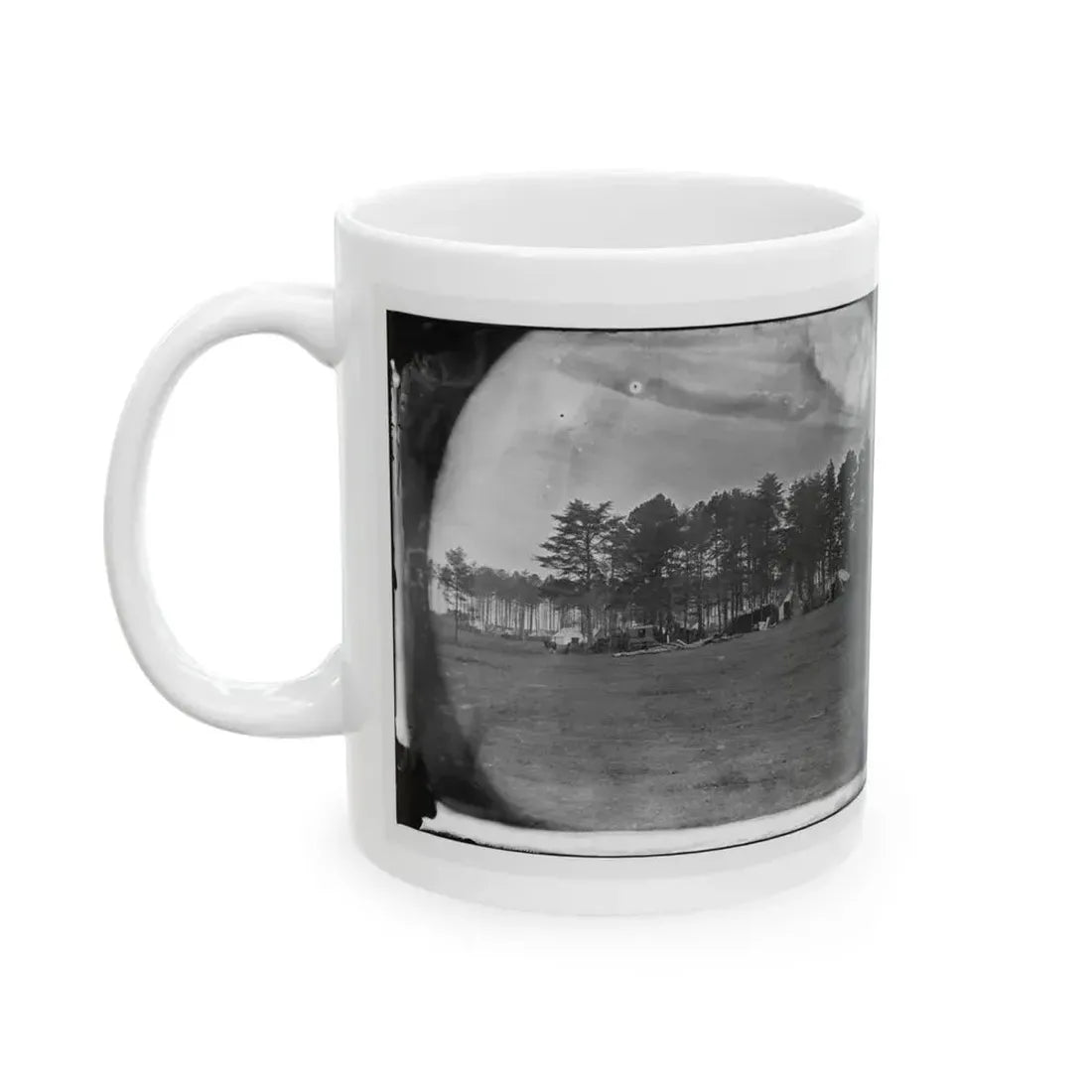 Brandy Station, Virginia. Quarters Of Capt. Clinton, C.S. Of Provost Marshals Department. Headquarters, Army Of The Potomac (U.S. Civil War) White Coffee Mug - Go Mug Yourself