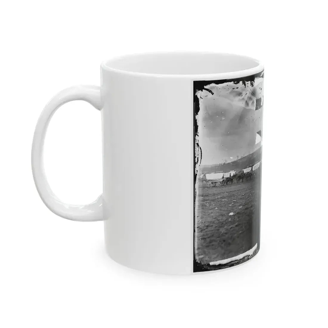 Brandy Station, Virginia (Vicinity). Ammunition Train Of 3d Division, Cavalry Corps (U.S. Civil War) White Coffee Mug - Go Mug Yourself