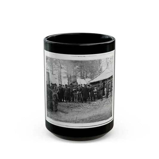 Brandy Station, Virginia (Vicinity). Gen. George G. Meade And Staff (U.S. Civil War) Black Coffee Mug 15oz - Go Mug Yourself