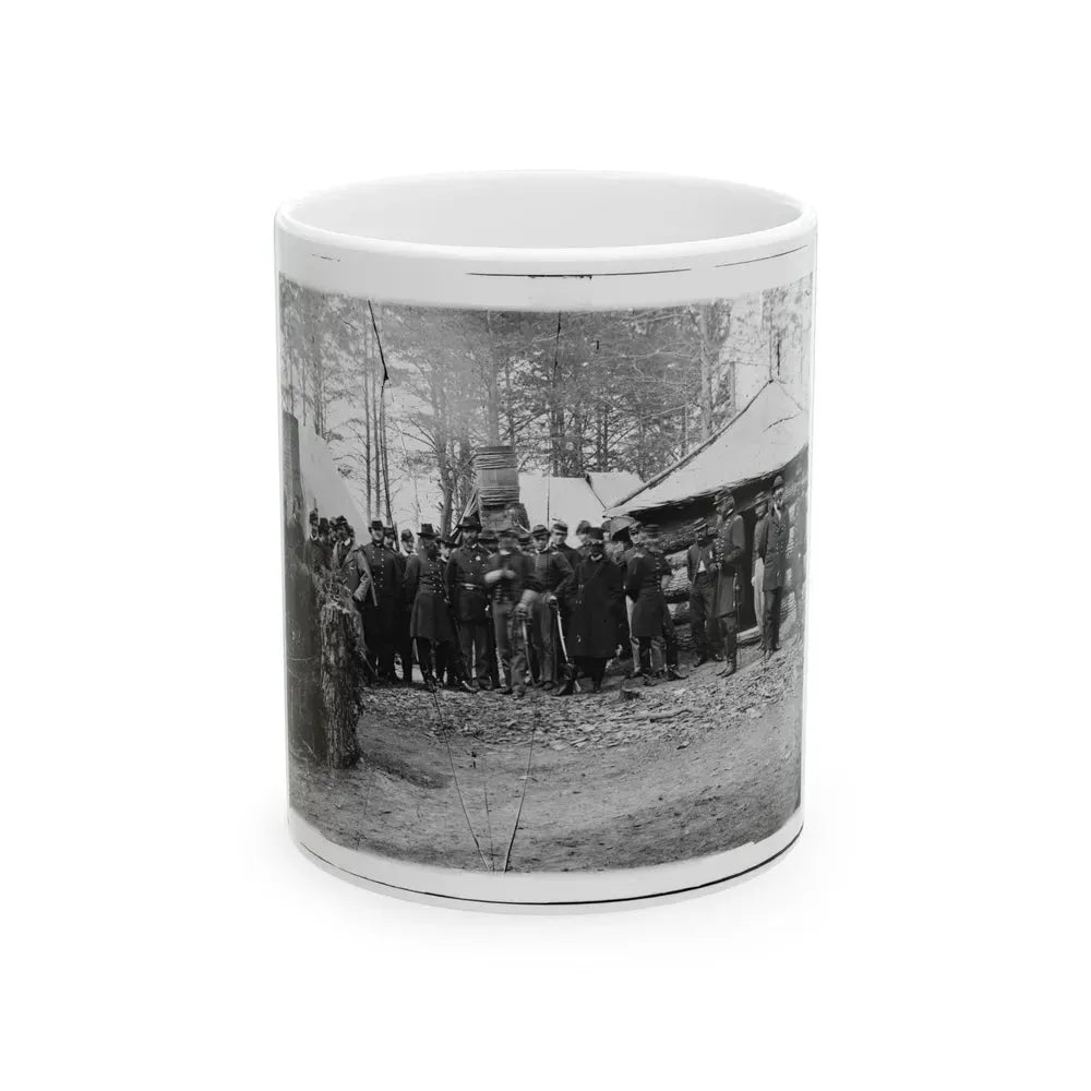 Brandy Station, Virginia (Vicinity). Gen. George G. Meade And Staff (U.S. Civil War) White Coffee Mug 11oz - Go Mug Yourself