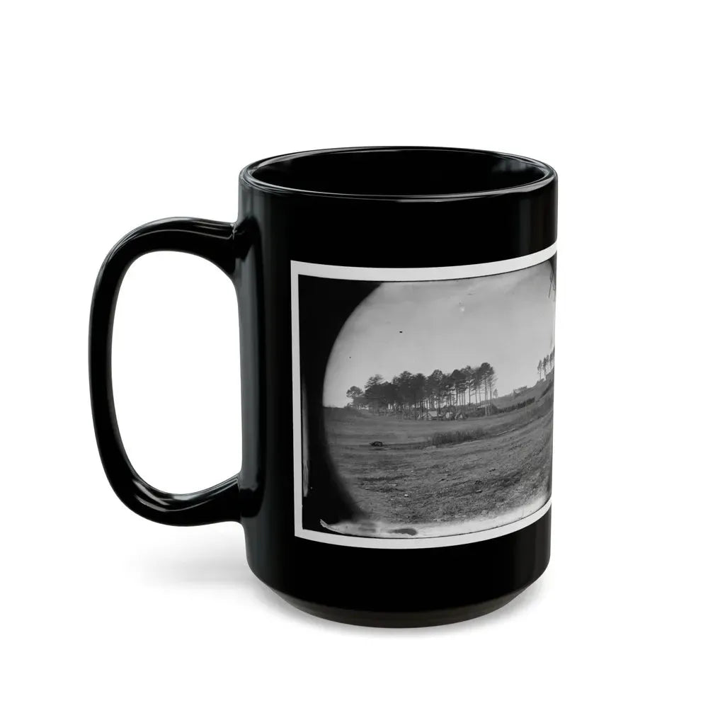 Brandy Station, Virginia. View Of Col. G.H. Sharpe's Quarters. Headquarters, Army Of The Potomac. Bull Ring In The Distance (U.S. Civil War) Black Coffee Mug - Go Mug Yourself