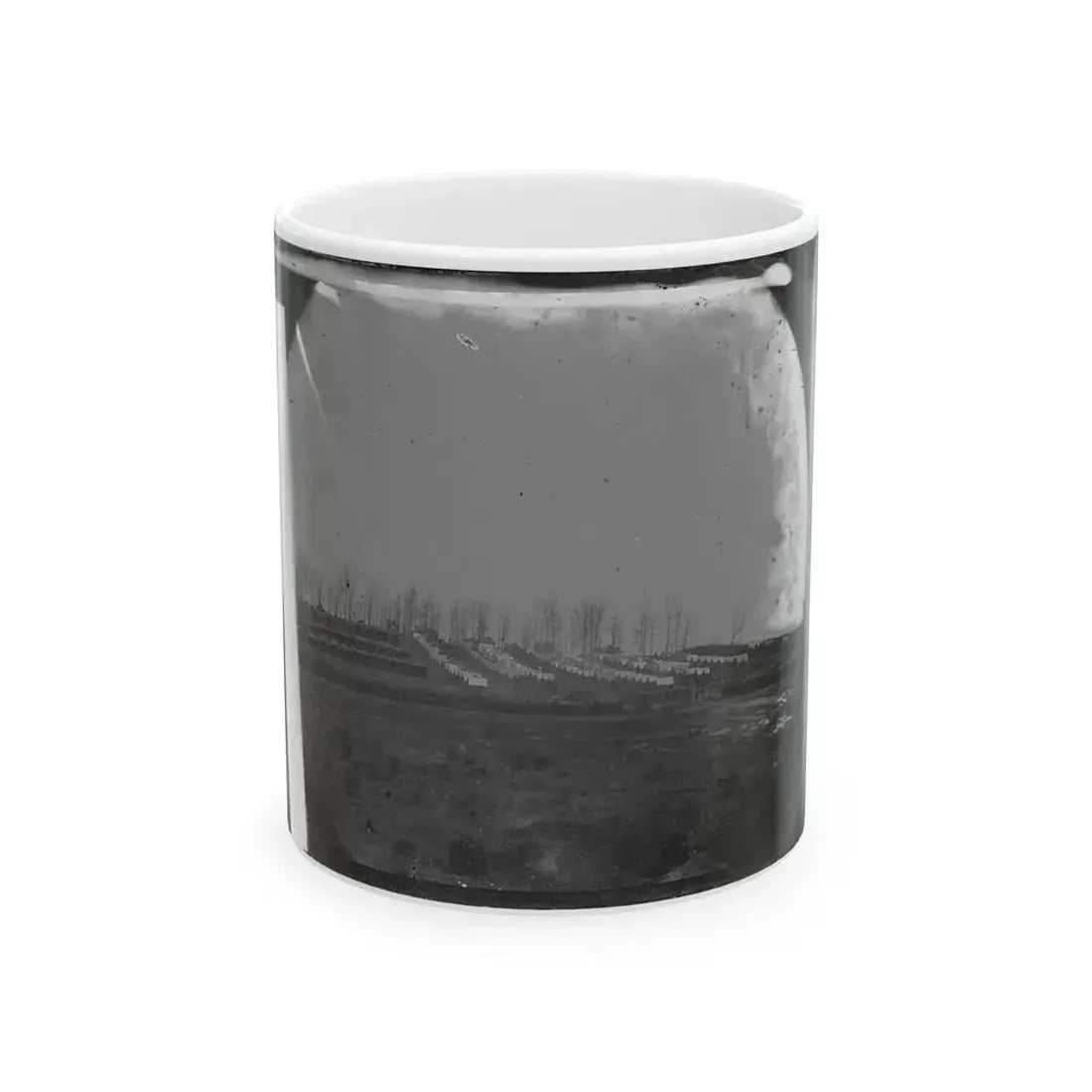 Brandy Station, Virginia. View Of The Camp Of The 50th New York Engineers From The Northwest (U.S. Civil War) White Coffee Mug 11oz - Go Mug Yourself