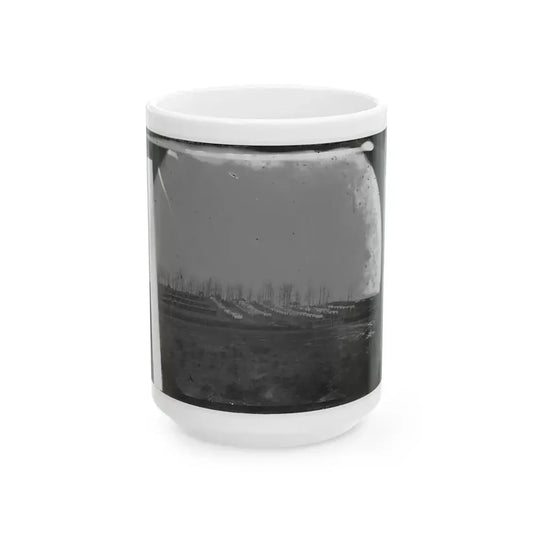 Brandy Station, Virginia. View Of The Camp Of The 50th New York Engineers From The Northwest (U.S. Civil War) White Coffee Mug 15oz - Go Mug Yourself