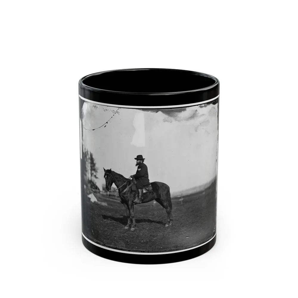 Brandy Station, Virginia. Alfred R. Waud, Artist For Harper's Weekly (Seated On A Horse) At Headquarters Army Of The Potomac (U.S. Civil War) Black Coffee Mug-11oz-Go Mug Yourself