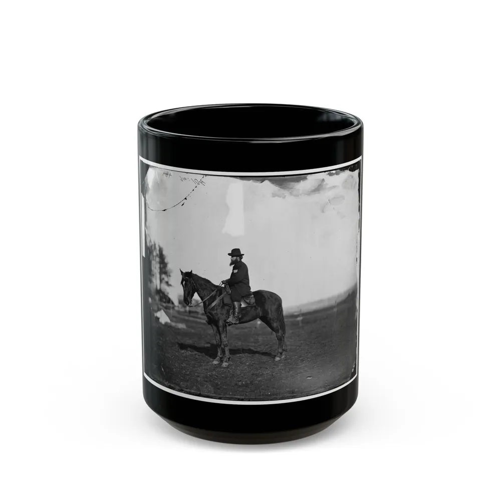Brandy Station, Virginia. Alfred R. Waud, Artist For Harper's Weekly (Seated On A Horse) At Headquarters Army Of The Potomac (U.S. Civil War) Black Coffee Mug-15oz-Go Mug Yourself