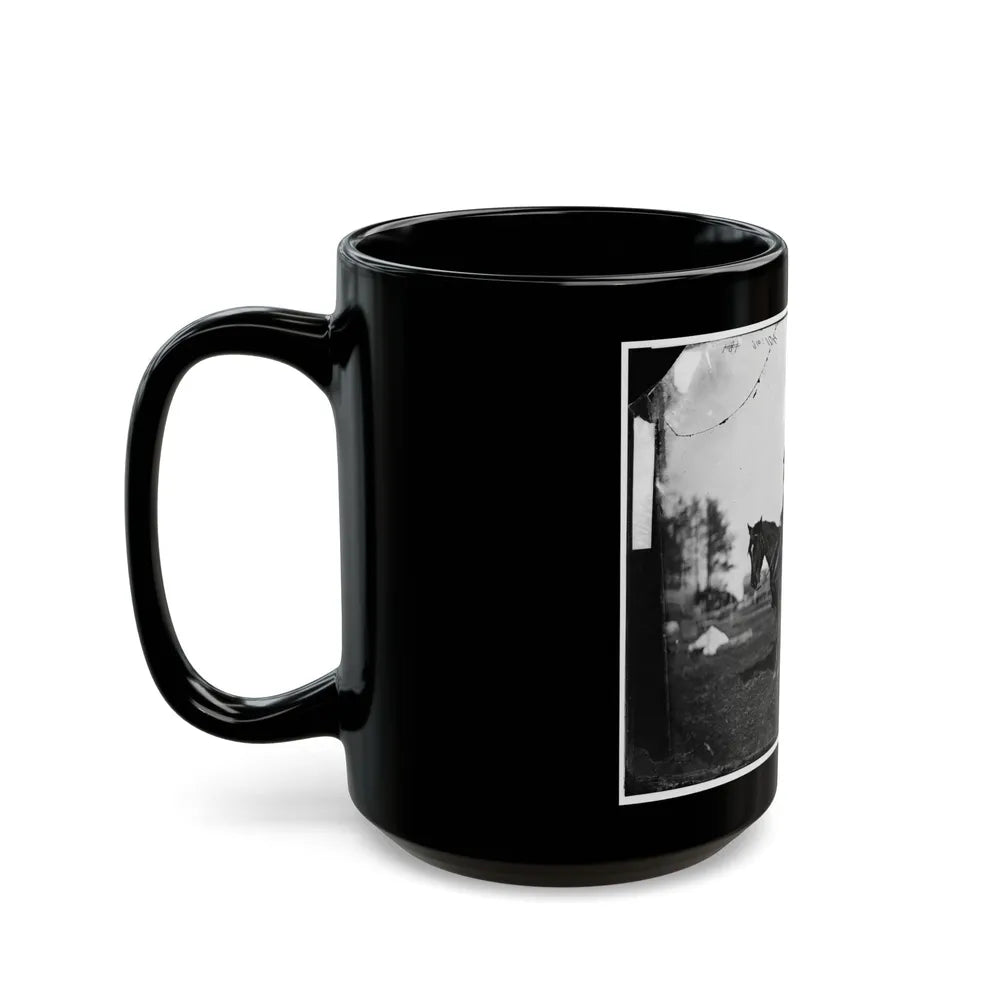 Brandy Station, Virginia. Alfred R. Waud, Artist For Harper's Weekly (Seated On A Horse) At Headquarters Army Of The Potomac (U.S. Civil War) Black Coffee Mug-Go Mug Yourself
