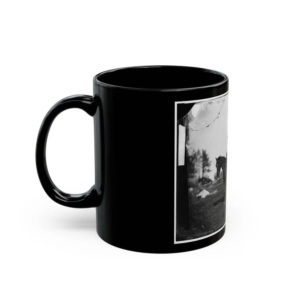 Brandy Station, Virginia. Alfred R. Waud, Artist For Harper's Weekly (Seated On A Horse) At Headquarters Army Of The Potomac (U.S. Civil War) Black Coffee Mug-Go Mug Yourself