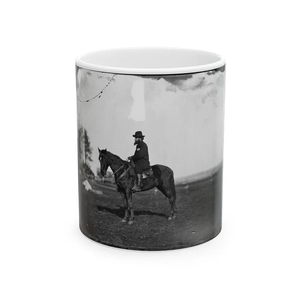 Brandy Station, Virginia. Alfred R. Waud, Artist For Harper's Weekly (Seated On A Horse) At Headquarters Army Of The Potomac (U.S. Civil War) White Coffee Mug-11oz-Go Mug Yourself