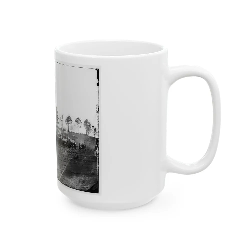 Brandy Station, Virginia. Guard Mount Of 114th Pennsylvania Infantry (1st Division, 3d Corps) (U.S. Civil War) White Coffee Mug-Go Mug Yourself