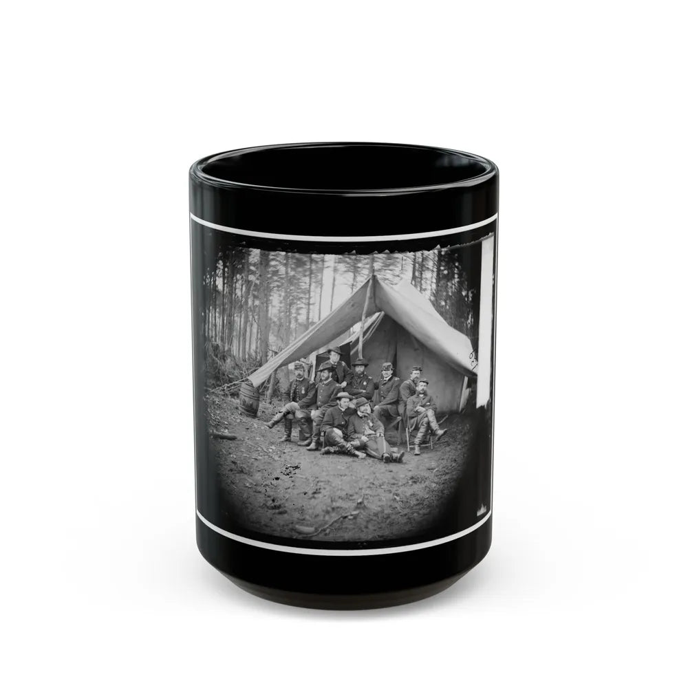 Brandy Station, Virginia. Major William Riddle And Friends. Headquarters, Army Of The Potomac (U.S. Civil War) Black Coffee Mug-15oz-Go Mug Yourself