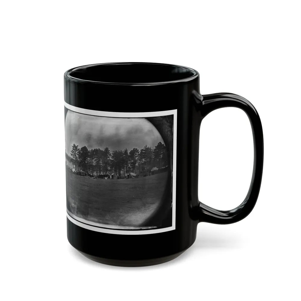 Brandy Station, Virginia. Quarters Of Capt. Clinton, C.S. Of Provost Marshals Department. Headquarters, Army Of The Potomac (U.S. Civil War) Black Coffee Mug-Go Mug Yourself