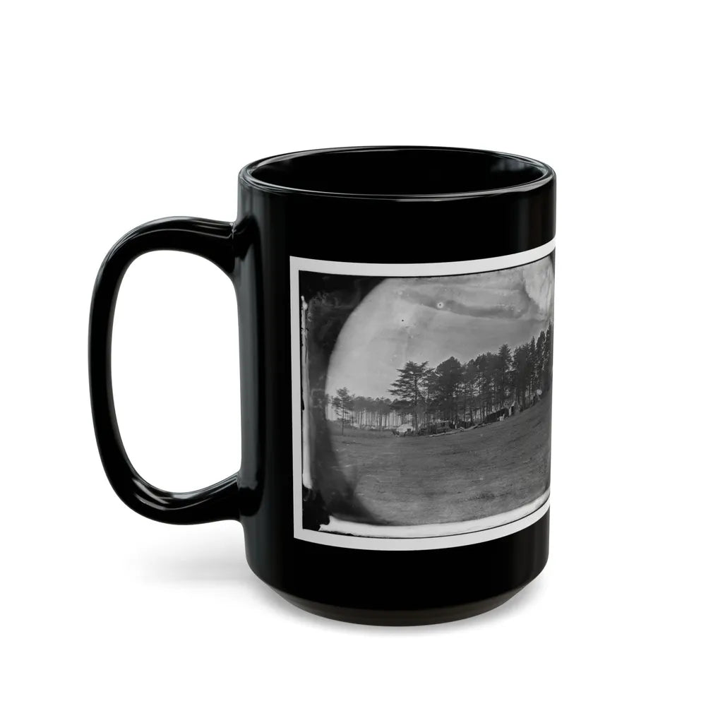 Brandy Station, Virginia. Quarters Of Capt. Clinton, C.S. Of Provost Marshals Department. Headquarters, Army Of The Potomac (U.S. Civil War) Black Coffee Mug-Go Mug Yourself