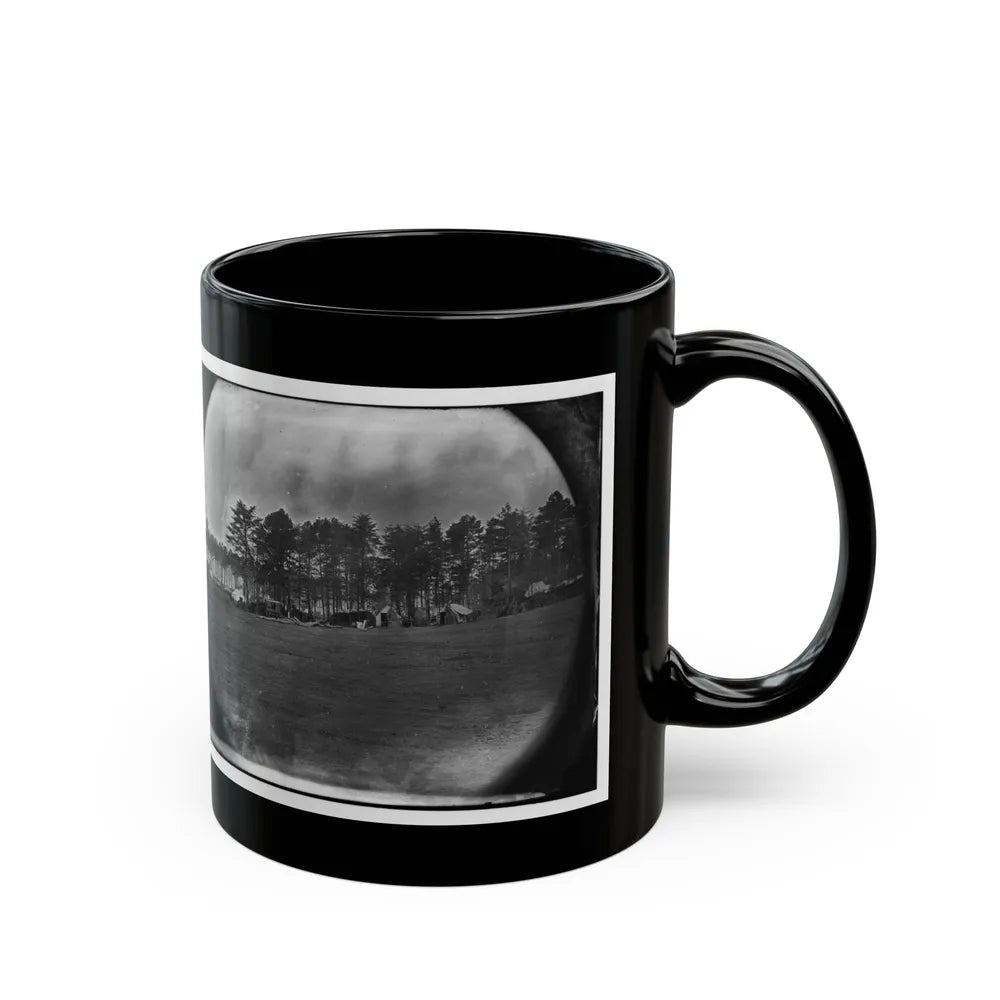 Brandy Station, Virginia. Quarters Of Capt. Clinton, C.S. Of Provost Marshals Department. Headquarters, Army Of The Potomac (U.S. Civil War) Black Coffee Mug-Go Mug Yourself