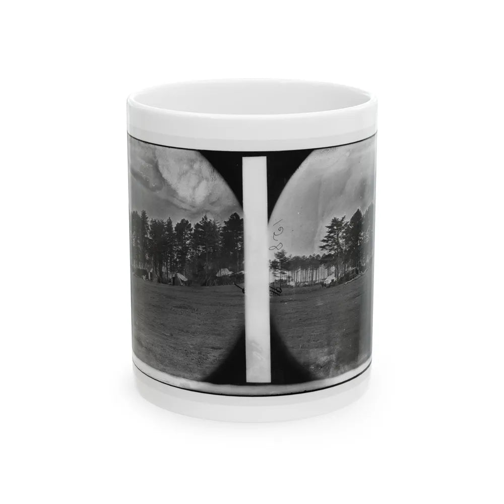 Brandy Station, Virginia. Quarters Of Capt. Clinton, C.S. Of Provost Marshals Department. Headquarters, Army Of The Potomac (U.S. Civil War) White Coffee Mug-11oz-Go Mug Yourself