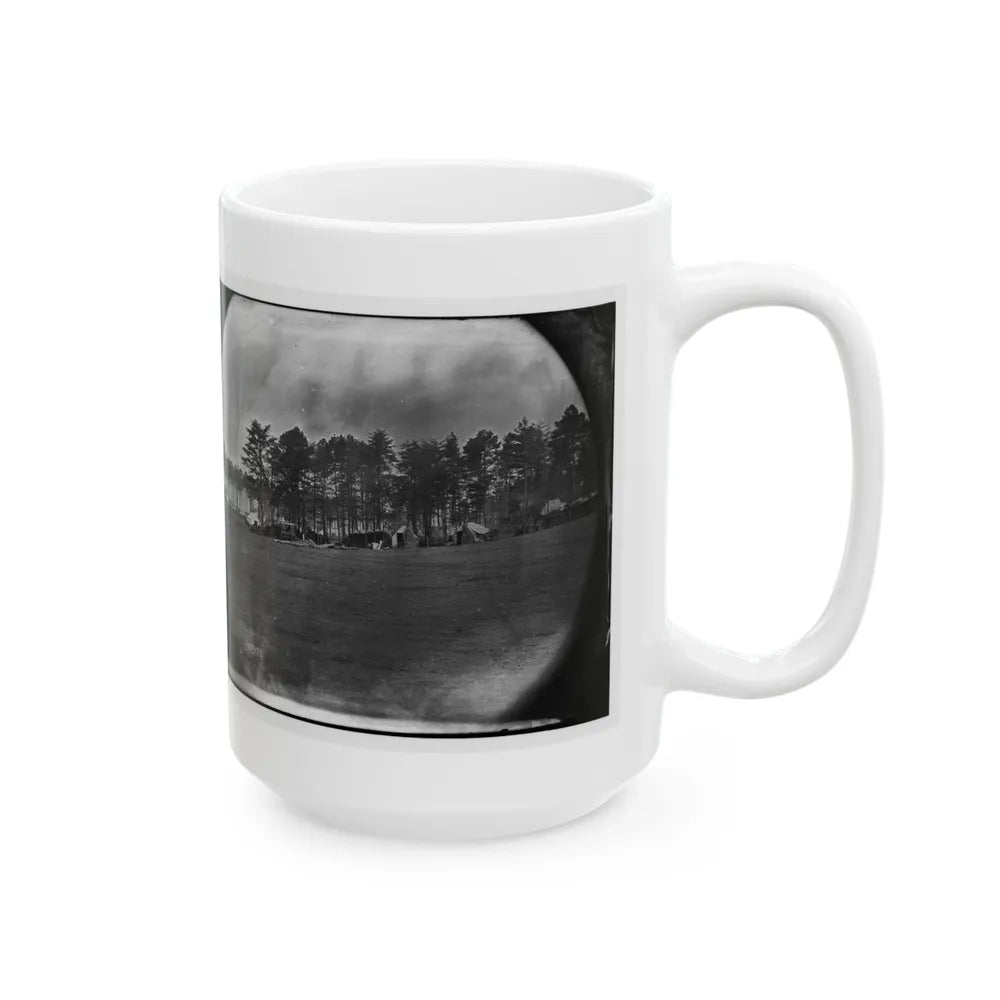 Brandy Station, Virginia. Quarters Of Capt. Clinton, C.S. Of Provost Marshals Department. Headquarters, Army Of The Potomac (U.S. Civil War) White Coffee Mug-Go Mug Yourself