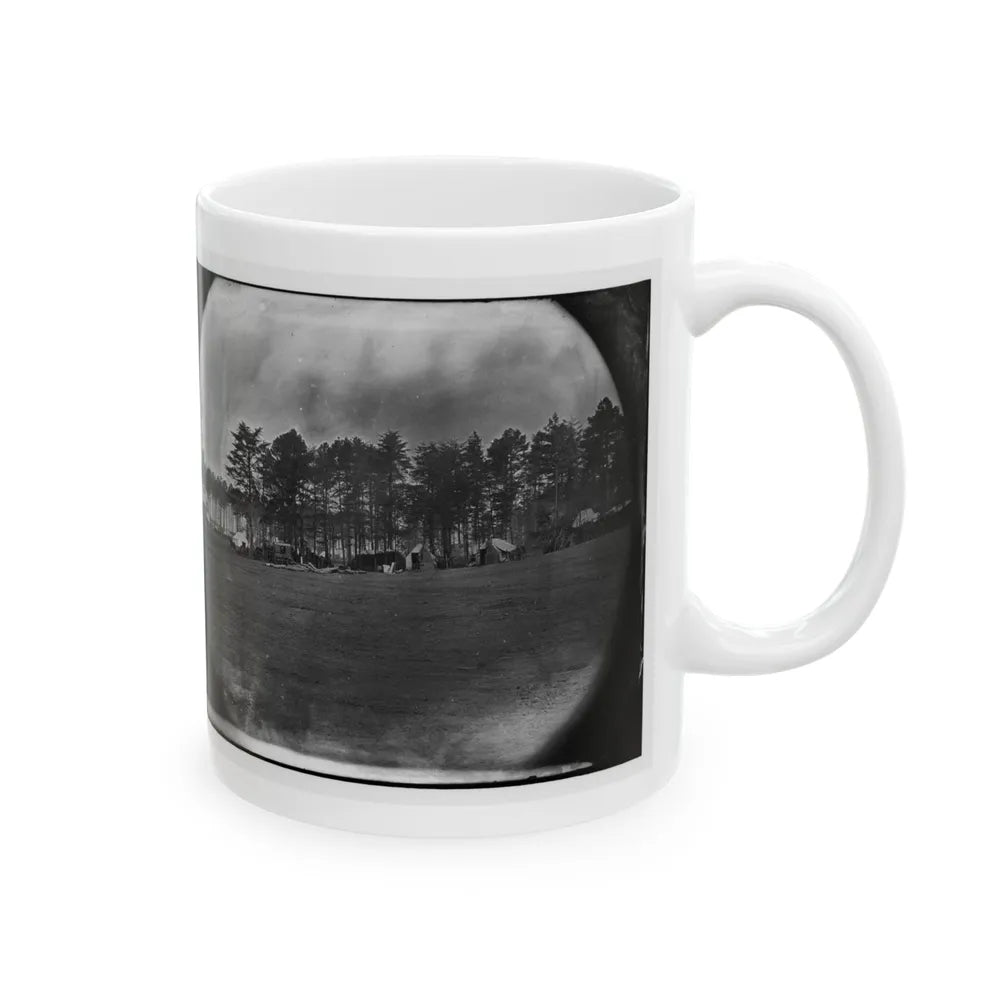 Brandy Station, Virginia. Quarters Of Capt. Clinton, C.S. Of Provost Marshals Department. Headquarters, Army Of The Potomac (U.S. Civil War) White Coffee Mug-Go Mug Yourself