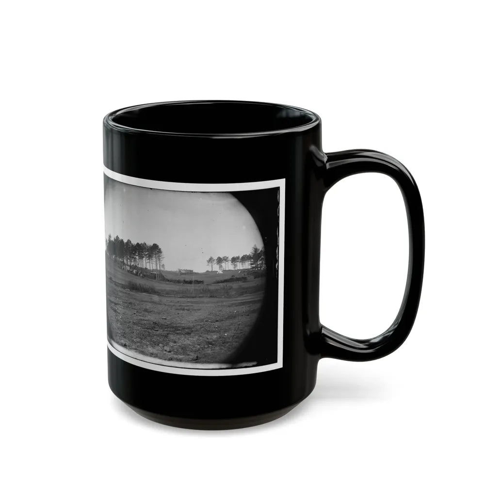 Brandy Station, Virginia. View Of Col. G.H. Sharpe's Quarters. Headquarters, Army Of The Potomac. Bull Ring In The Distance (U.S. Civil War) Black Coffee Mug-Go Mug Yourself