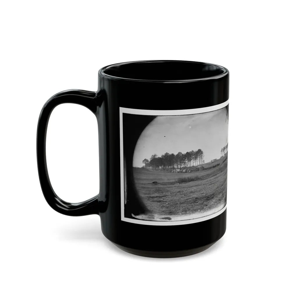 Brandy Station, Virginia. View Of Col. G.H. Sharpe's Quarters. Headquarters, Army Of The Potomac. Bull Ring In The Distance (U.S. Civil War) Black Coffee Mug-Go Mug Yourself