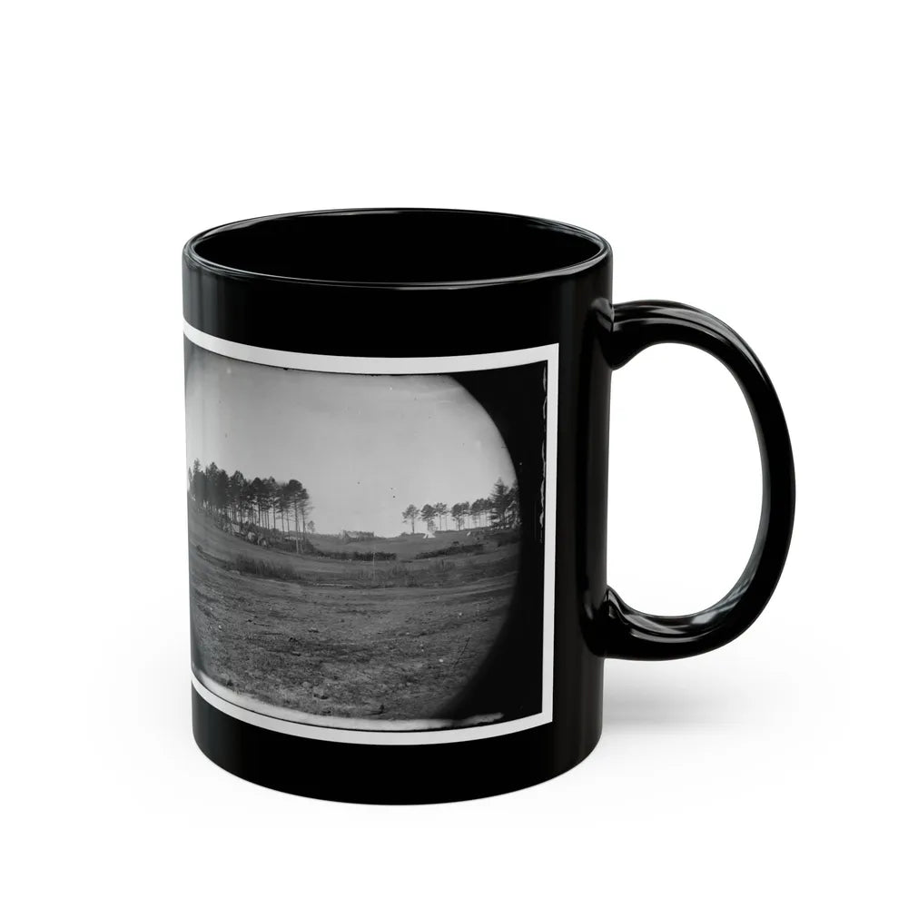 Brandy Station, Virginia. View Of Col. G.H. Sharpe's Quarters. Headquarters, Army Of The Potomac. Bull Ring In The Distance (U.S. Civil War) Black Coffee Mug-Go Mug Yourself