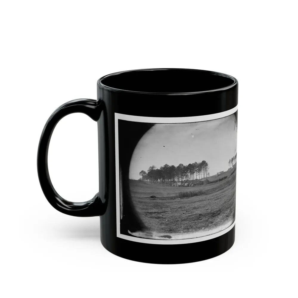 Brandy Station, Virginia. View Of Col. G.H. Sharpe's Quarters. Headquarters, Army Of The Potomac. Bull Ring In The Distance (U.S. Civil War) Black Coffee Mug-Go Mug Yourself