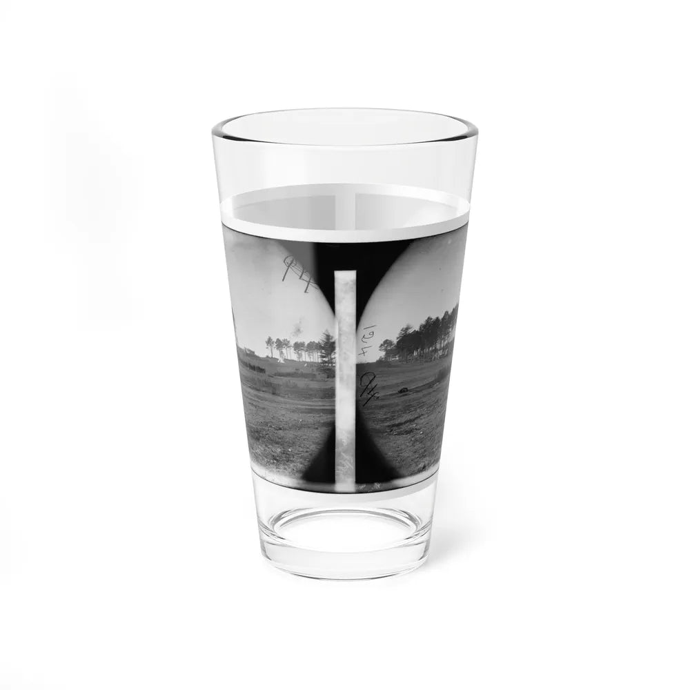 Brandy Station, Virginia. View Of Col. G.H. Sharpe's Quarters. Headquarters, Army Of The Potomac. Bull Ring In The Distance (U.S. Civil War) Pint Glass 16oz-16oz-Go Mug Yourself