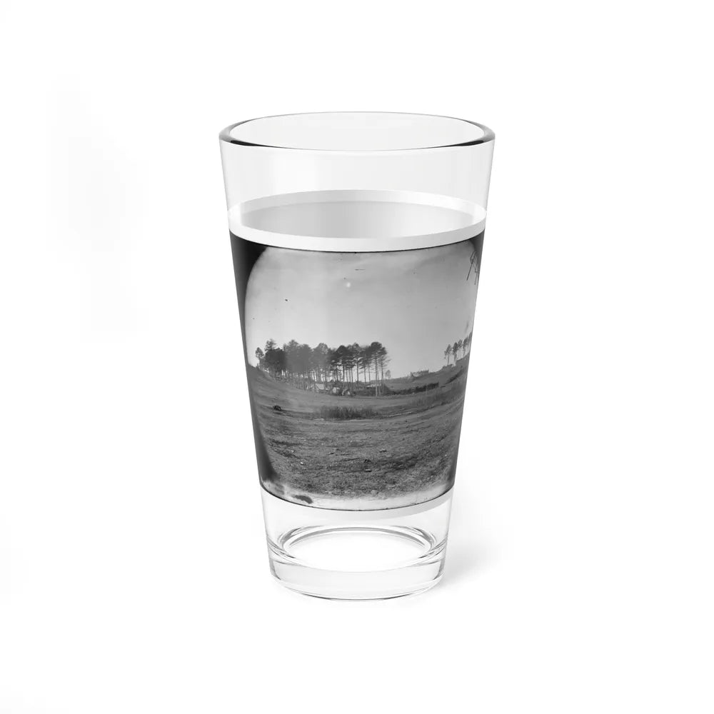 Brandy Station, Virginia. View Of Col. G.H. Sharpe's Quarters. Headquarters, Army Of The Potomac. Bull Ring In The Distance (U.S. Civil War) Pint Glass 16oz-Go Mug Yourself