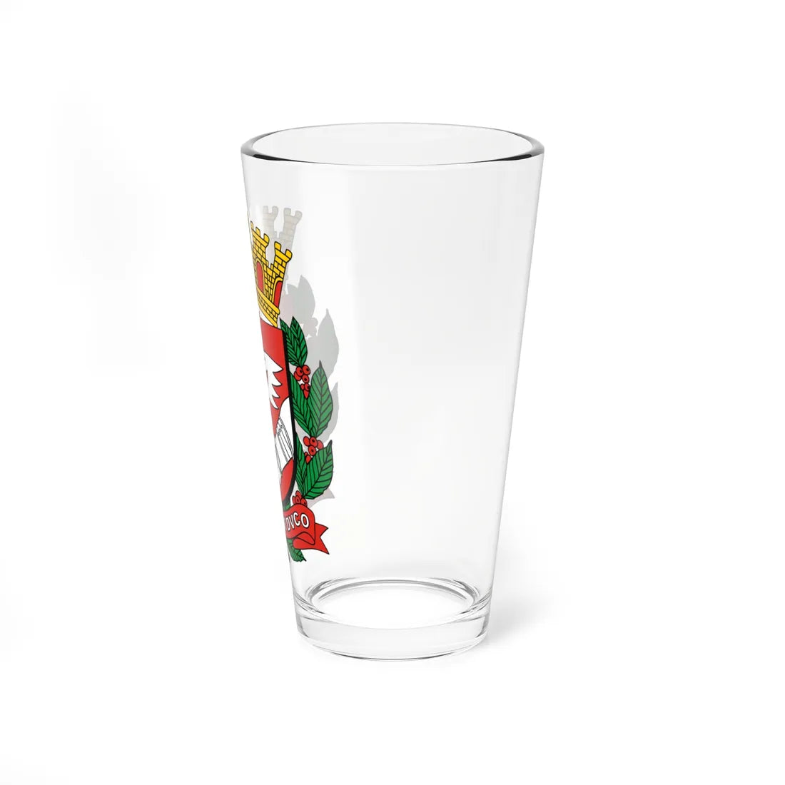 Brasão da cidade de São Paulo (Brazil) (Coat of Arms) Pint Glass 16oz - Go Mug Yourself