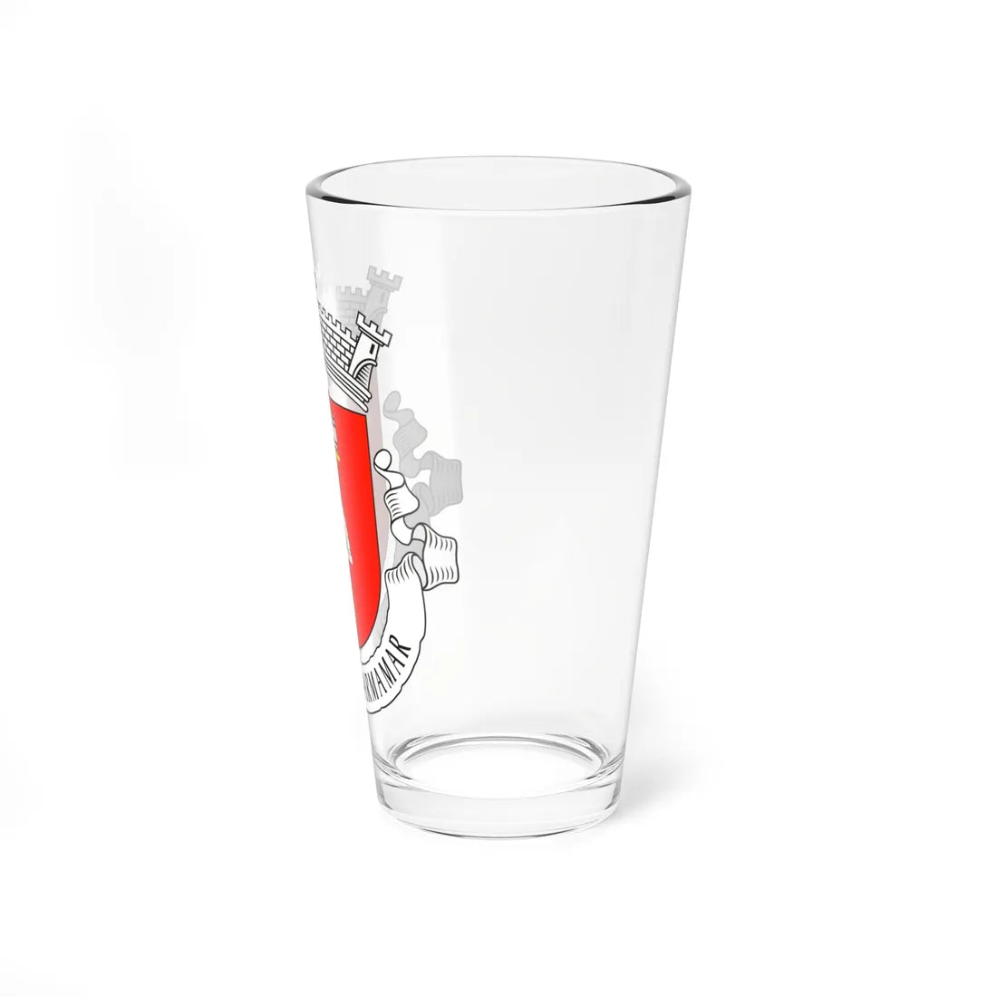Brasão da Freguesia de Queimadela (Portugal) (Coat of Arms) Pint Glass 16oz - Go Mug Yourself