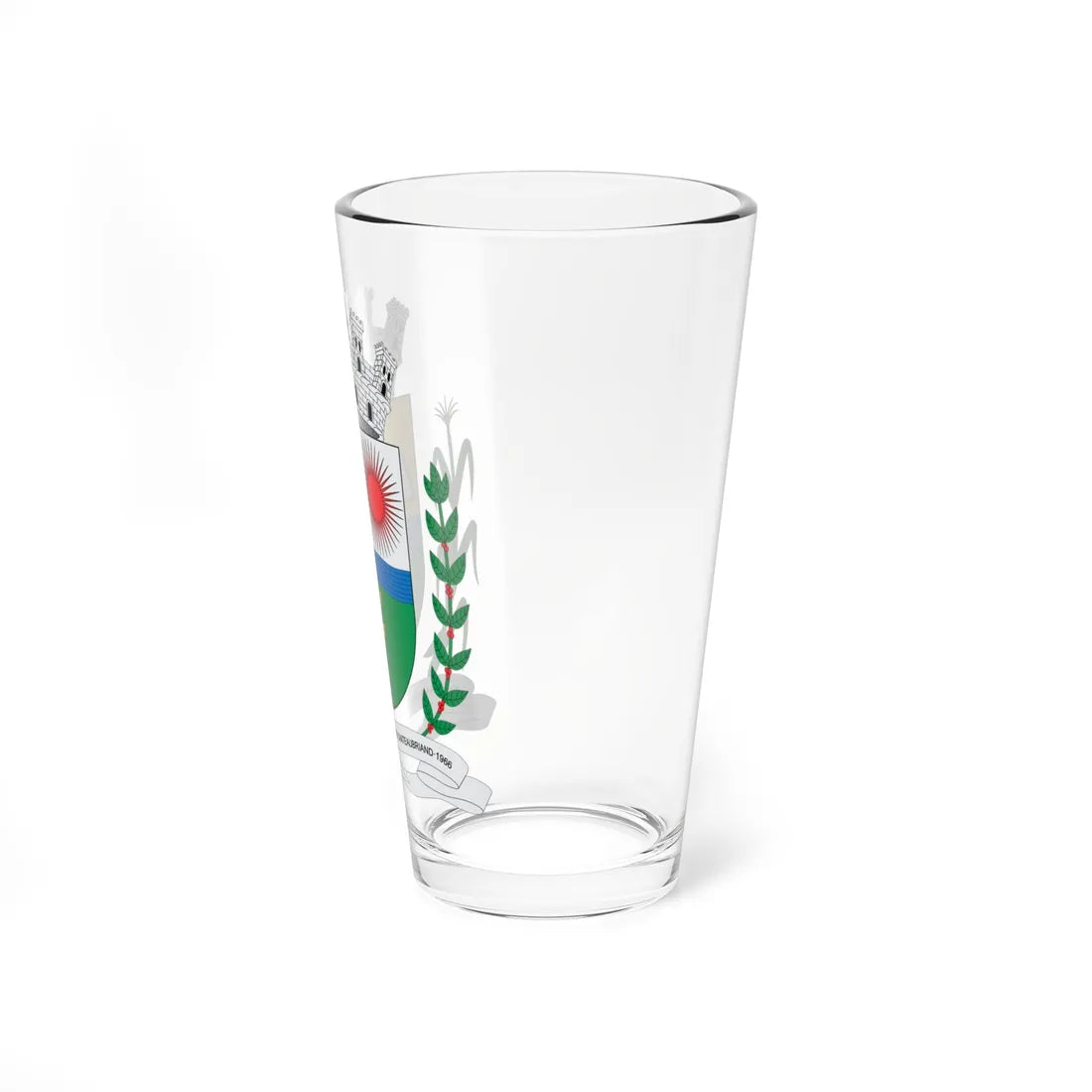 Brasão de Assis Chateaubriand - PR (Brazil) (Coat of Arms) Pint Glass 16oz - Go Mug Yourself