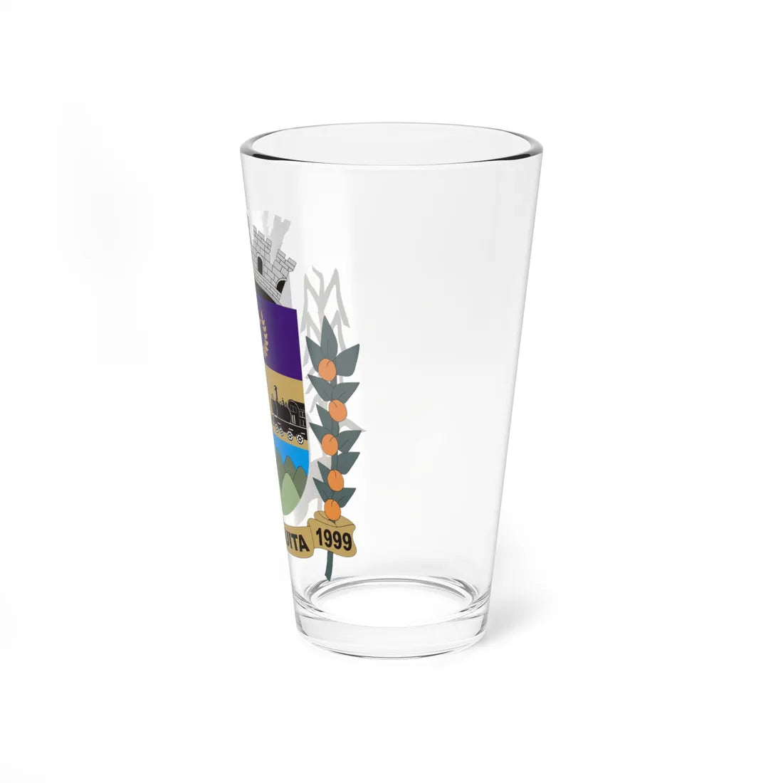 Brasão de Mesquita Rio de Janeiro (Brazil) (Coat of Arms) Pint Glass 16oz - Go Mug Yourself