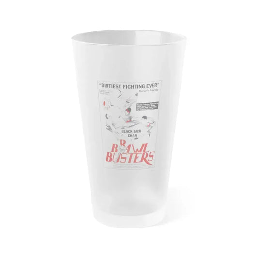 BRAWL BUSTERS 1978 Movie Poster - Frosted Pint Glass 16oz 16oz Frosted - Go Mug Yourself