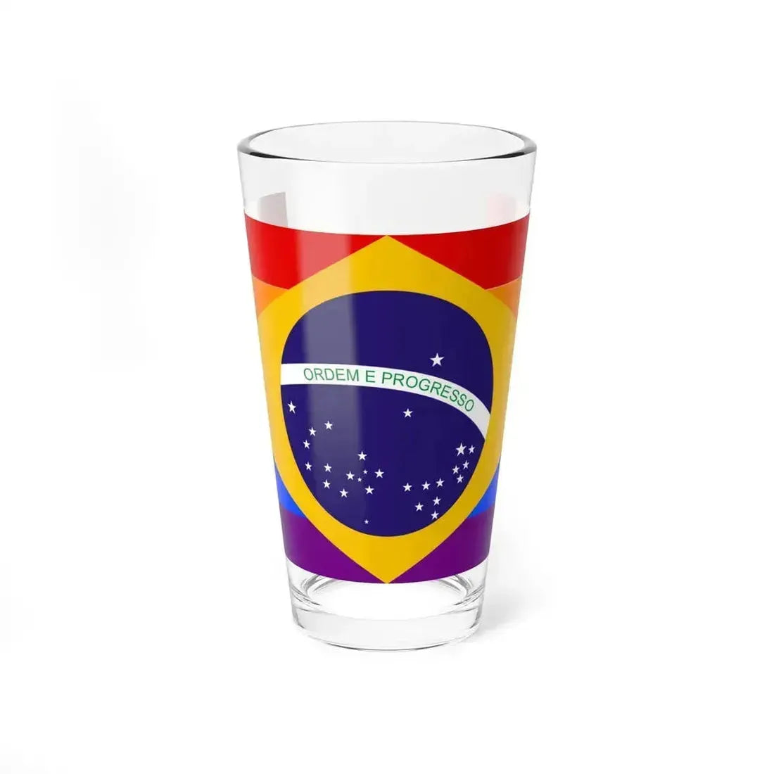 Brazil Gay flag (Brazil) Pint Glass 16oz 16oz - Go Mug Yourself