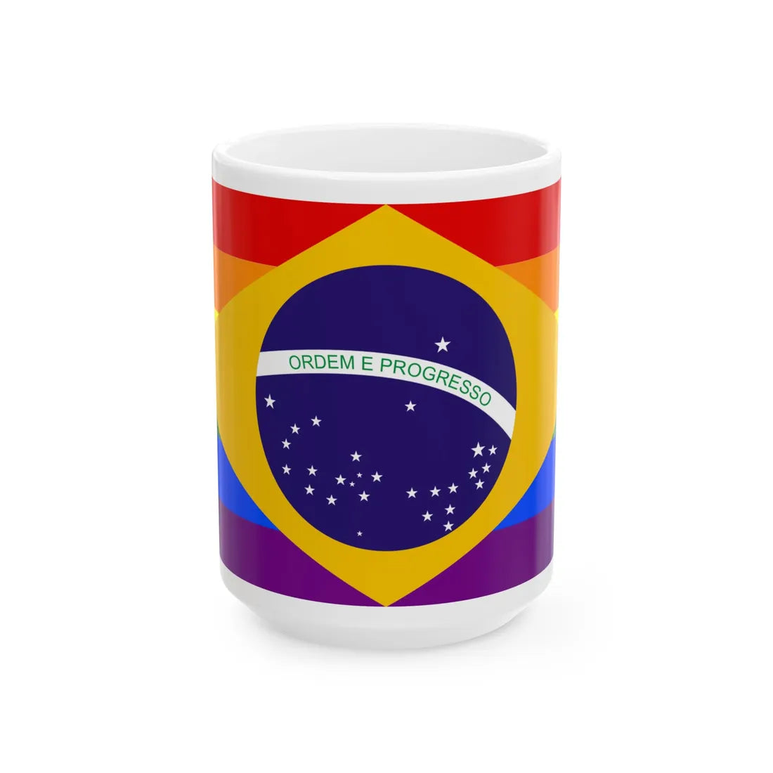 Brazil Gay flag (Brazil) White Coffee Mug 15oz - Go Mug Yourself